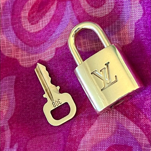 AUTHENTIC Louis Vuitton Padlock & Key Set - Picture 1 of 5